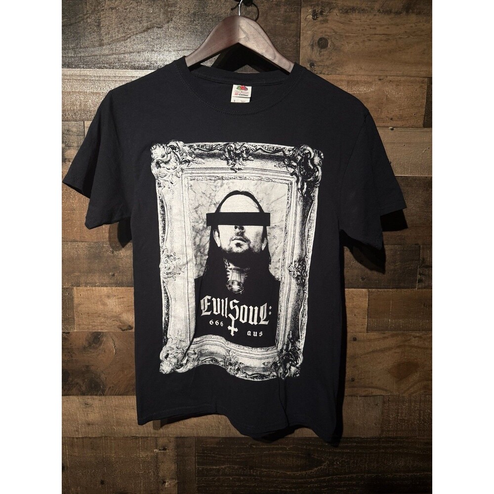 🔥RARE 666 Manson T Shirt Mens S Evil Soul Goth Dark Emo